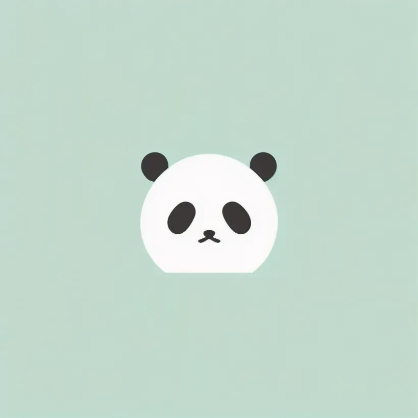 Generated logo of a panda.
