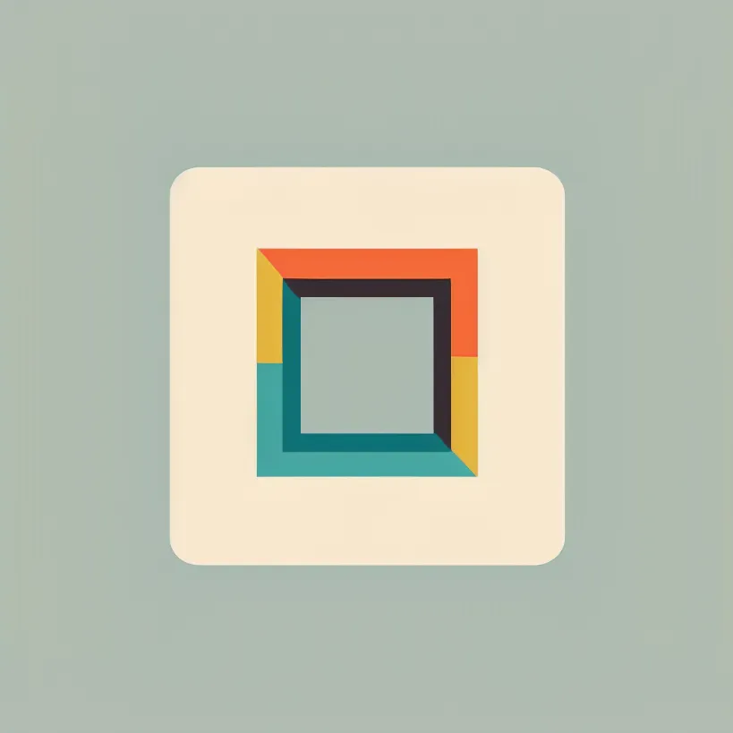 Generated geometric logo of box.